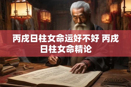 丙戌日柱女命运好不好 丙戌日柱女命精论