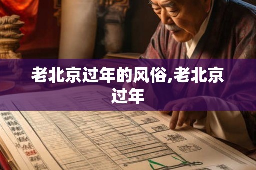 老北京过年的风俗,老北京过年