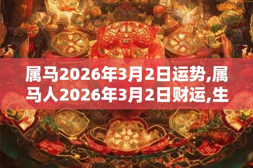 属马2026年3月2日运势,属马人2026年3月2日财运,生肖马2026年3月2日运势