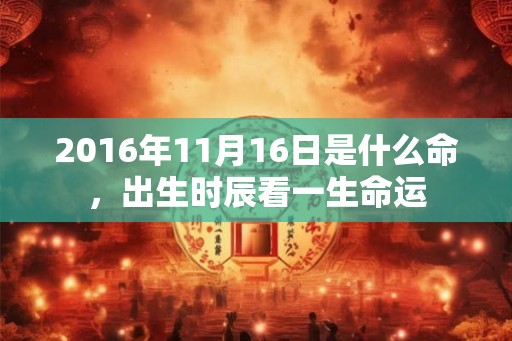 2016年11月16日是什么命,出生时辰看一生命运 2016年11月16日是什么命,出生时辰看一生命运