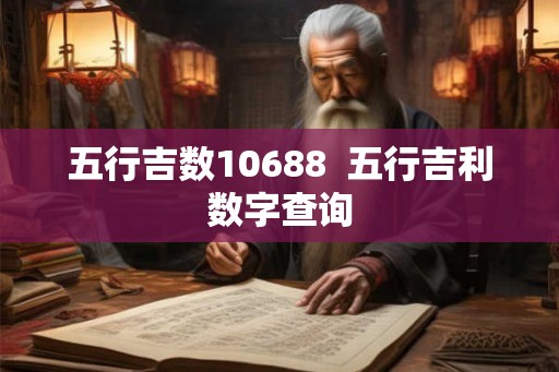五行吉数10688  五行吉利数字查询