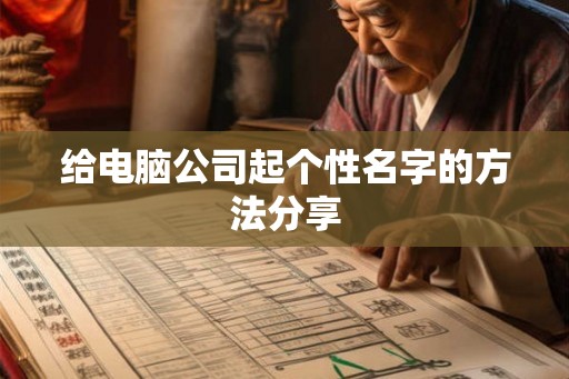 给电脑公司起个性名字的方法分享
