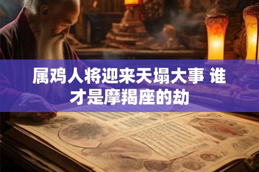 属鸡人将迎来天塌大事 谁才是摩羯座的劫 属鸡人将迎来天塌大事 谁才是摩羯座的劫