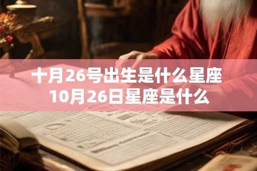 十月26号出生是什么星座 10月26日星座是什么