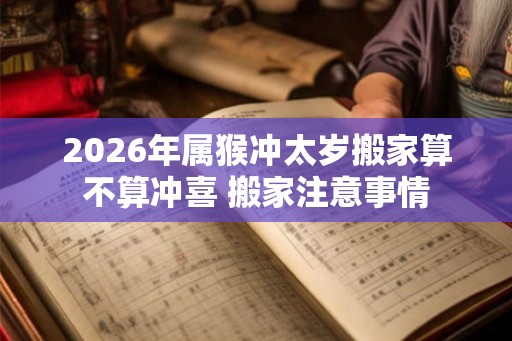 2026年属猴冲太岁搬家算不算冲喜 搬家注意事情