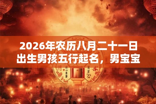 2026年农历八月二十一日出生男孩五行起名，男宝宝好名字推荐