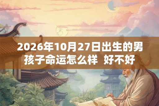 2026年10月27日出生的男孩子命运怎么样  好不好