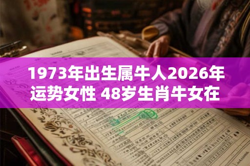 1973年出生属牛人2026年运势女性 48岁生肖牛女在2026年运气如何