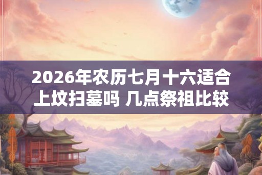 2026年农历七月十六适合上坟扫墓吗 几点祭祖比较好