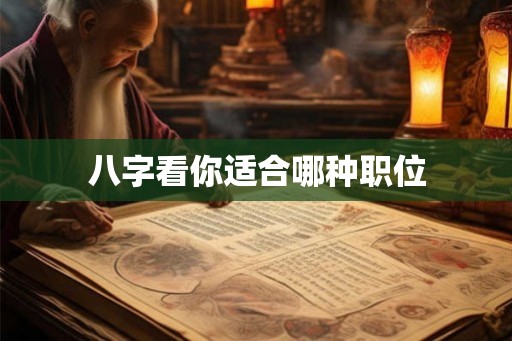 八字看你适合哪种职位