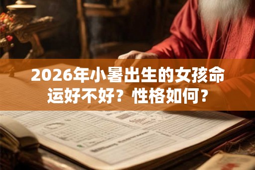 2026年小暑出生的女孩命运好不好？性格如何？