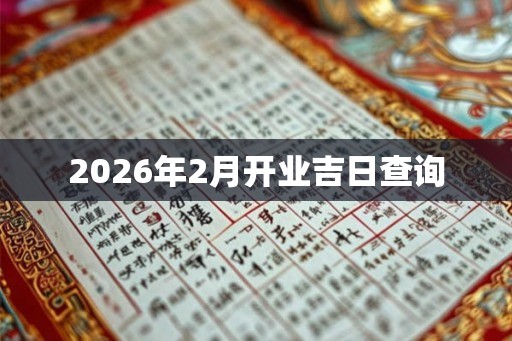 2026年2月开业吉日查询 2026年2月开业吉日查询