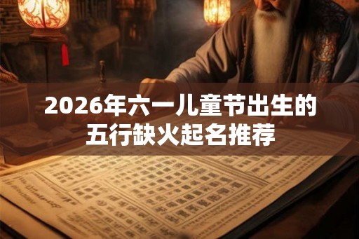 2026年六一儿童节出生的五行缺火起名推荐