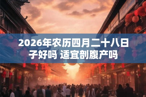 2026年农历四月二十八日子好吗 适宜剖腹产吗