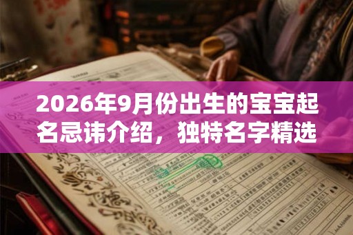 2026年9月份出生的宝宝起名忌讳介绍,独特名字精选 2026年9月份出生的宝宝起名忌讳介绍,独特名字精选