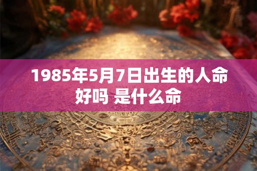 1985年5月7日出生的人命好吗 是什么命