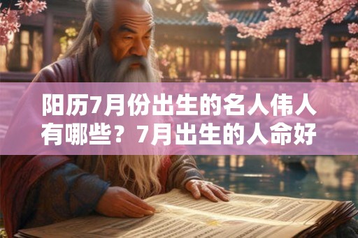 阳历7月份出生的名人伟人有哪些？7月出生的人命好吗？