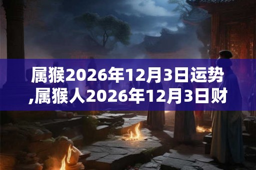 属猴2026年12月3日运势,属猴人2026年12月3日财运,生肖猴2026年12月3日运势