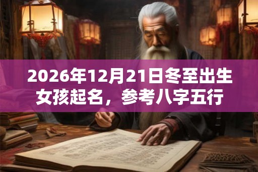 2026年12月21日冬至出生女孩起名，参考八字五行