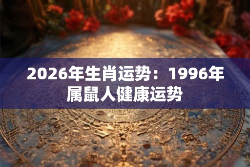 2026年生肖运势：1996年属鼠人健康运势