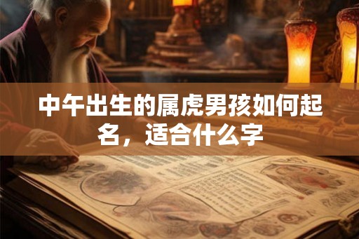 中午出生的属虎男孩如何起名，适合什么字