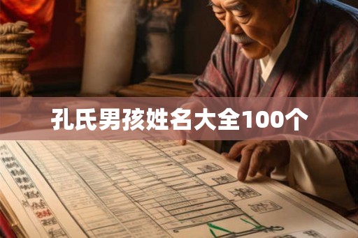 孔氏男孩姓名大全100个