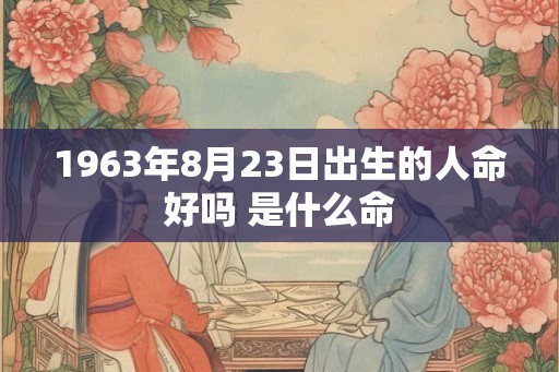 1963年8月23日出生的人命好吗 是什么命