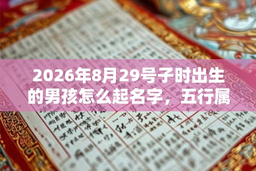 2026年8月29号子时出生的男孩怎么起名字，五行属什么