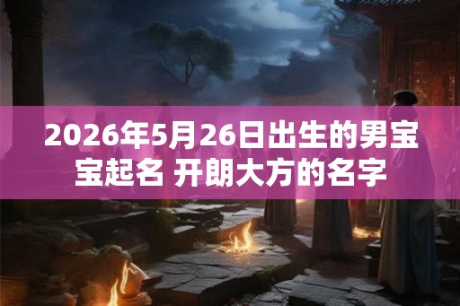 2026年5月26日出生的男宝宝起名 开朗大方的名字