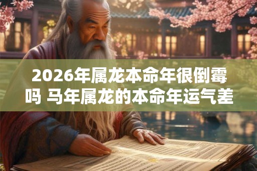 2026年属龙本命年很倒霉吗 马年属龙的本命年运气差怎么办
