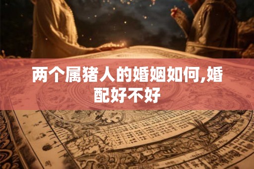 两个属猪人的婚姻如何,婚配好不好 两个属猪人的婚姻如何,婚配好不好