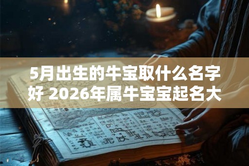 5月出生的牛宝取什么名字好 2026年属牛宝宝起名大全