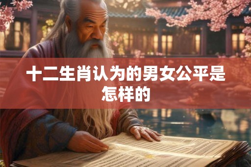 十二生肖认为的男女公平是怎样的