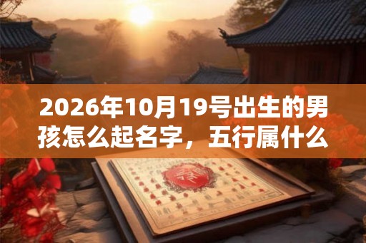 2026年10月19号出生的男孩怎么起名字,五行属什么 2026年10月19号出生的男孩怎么起名字,五行属什么