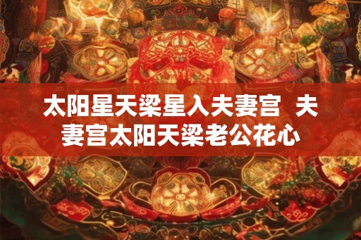 太阳星天梁星入夫妻宫 夫妻宫太阳天梁老公花心 太阳星天梁星入夫妻宫 夫妻宫太阳天梁老公花心