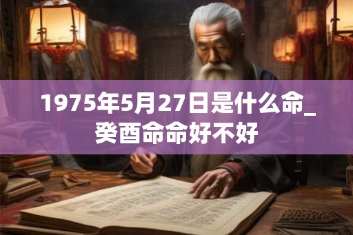 1975年5月27日是什么命_癸酉命命好不好