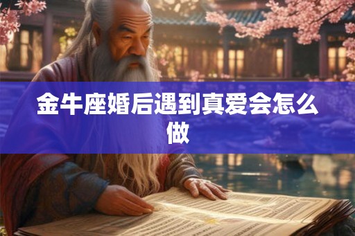 金牛座婚后遇到真爱会怎么做