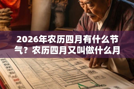 2026年农历四月有什么节气？农历四月又叫做什么月？