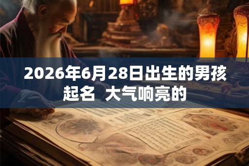 2026年6月28日出生的男孩起名  大气响亮的