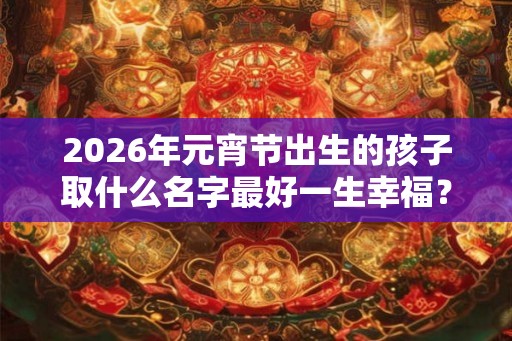 2026年元宵节出生的孩子取什么名字最好一生幸福? 2026年元宵节出生的孩子取什么名字最好一生幸福?