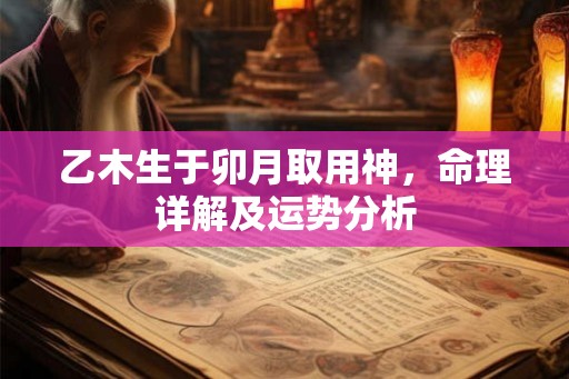 乙木生于卯月取用神，命理详解及运势分析