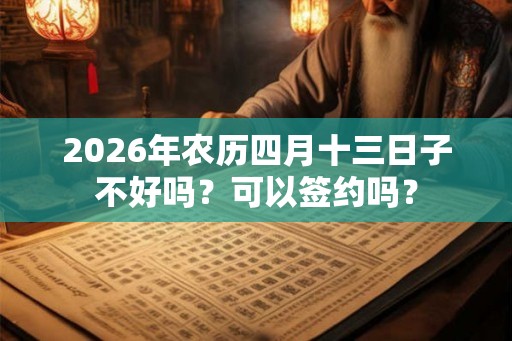 2026年农历四月十三日子不好吗？可以签约吗？