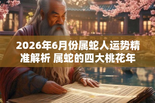 2026年6月份属蛇人运势精准解析 属蛇的四大桃花年 2026年6月份属蛇人运势精准解析 属蛇的四大桃花年