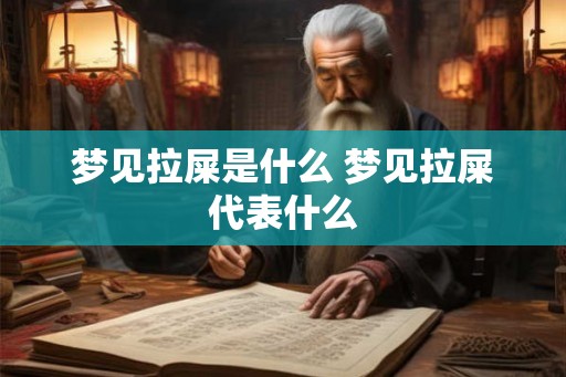 梦见拉屎是什么 梦见拉屎代表什么