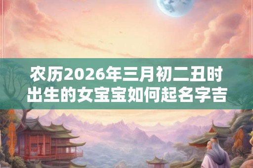 农历2026年三月初二丑时出生的女宝宝如何起名字吉祥，五行属什么