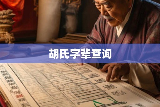 胡氏字辈查询