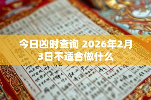 今日凶时查询 2026年2月3日不适合做什么