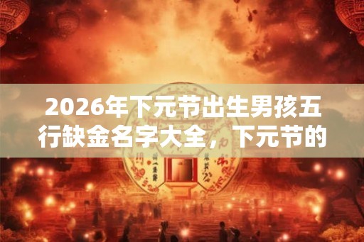 2026年下元节出生男孩五行缺金名字大全,下元节的由来。 2026年下元节出生男孩五行缺金名字大全,下元节的由来。