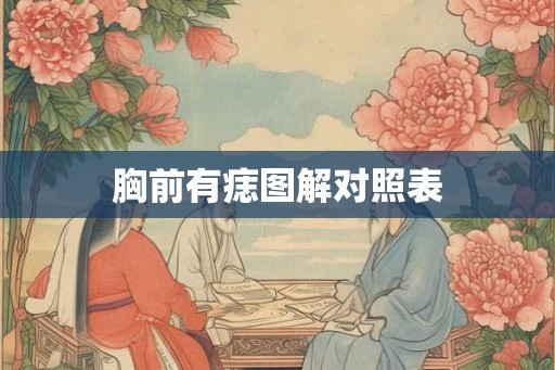 胸前有痣图解对照表