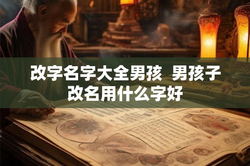 改字名字大全男孩  男孩子改名用什么字好